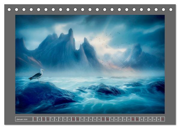 Produktbild: Tr&auml;umereien in Blau (Tischkalender 2026 DIN A5 quer), CALVENDO Monatskalender