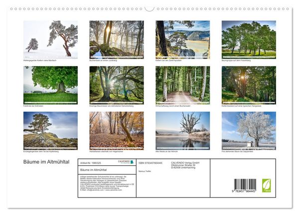 Produktbild: B&auml;ume im Altm&uuml;hltal (hochwertiger Premium Wandkalender 2026 DIN A2 quer), Kunstdruck in Hochglanz
