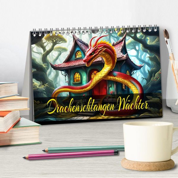 Produktbild: Drachenschlangen W&auml;chter (Tischkalender 2026 DIN A5 quer), CALVENDO Monatskalender