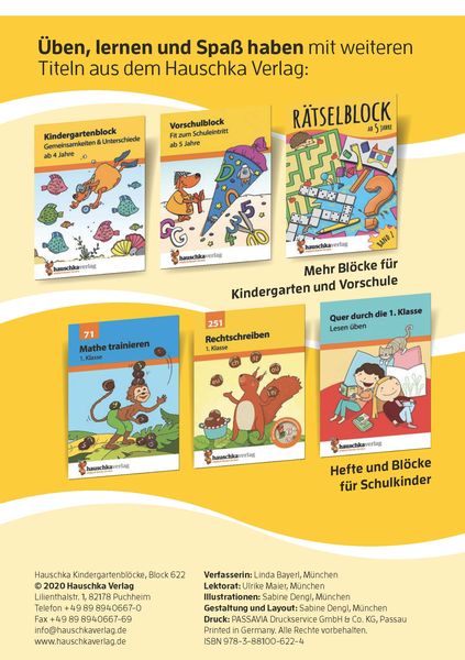 Kindergartenblock ab 4 Jahre - Verbinden, vergleichen, Fehler finden