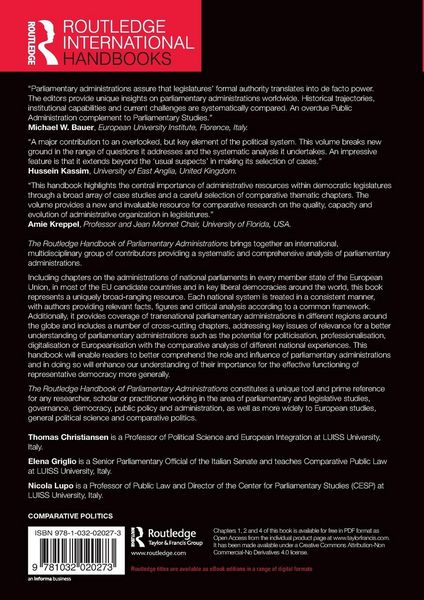 Produktbild: The Routledge Handbook of Parliamentary Administrations