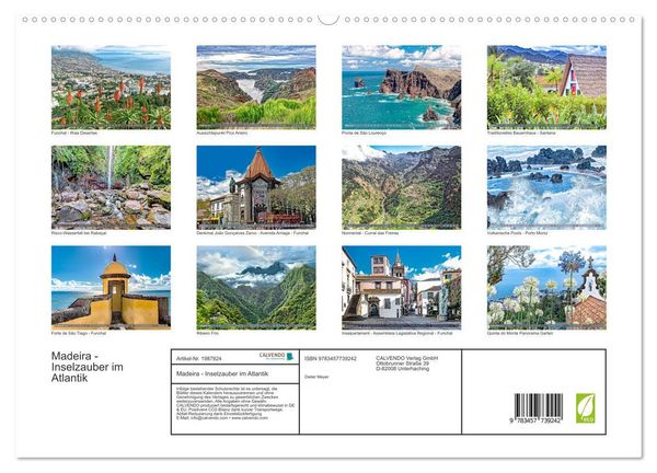 Produktbild: Madeira - Inselzauber im Atlantik (hochwertiger Premium Wandkalender 2026 DIN A2 quer), Kunstdruck in Hochglanz