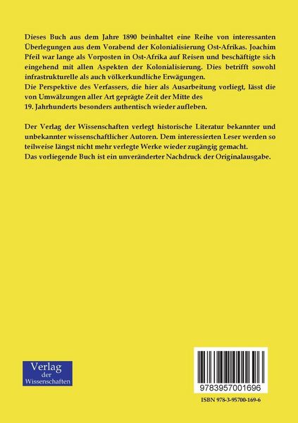 Produktbild: Vorschl&auml;ge zur praktischen Kolonisation in Ost-Afrika