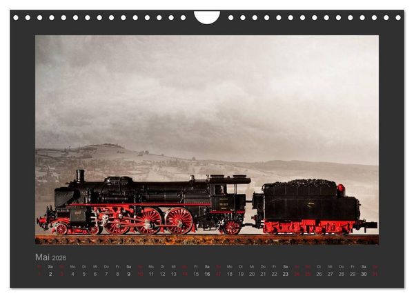 Produktbild: Dampflokomotiven in Spur N (Wandkalender 2026 DIN A4 quer), CALVENDO Monatskalender
