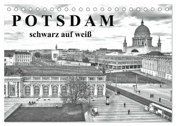 Produktbild: Potsdam schwarz auf wei&szlig; (Tischkalender 2026 DIN A5 quer), CALVENDO Monatskalender