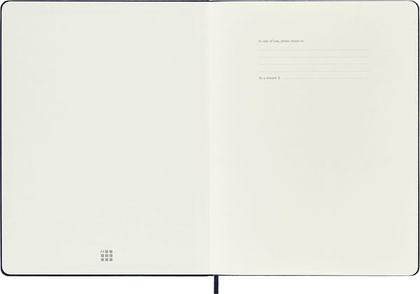 Produktbild: Moleskine 12 Monate Wochen Notizkalender 2027, XL, 1 Wo = 1 Seite, rechts linierte Seite, Fester Einband, Saphir
