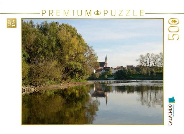 CALVENDO Puzzle Die Donau bei Straubing | 500 Teile Lege-Größe 48 × 36 cm Foto-Puzzle für Erwachsene