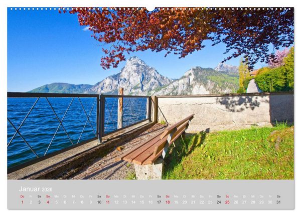 Produktbild: Am sch&ouml;nen Traunsee im Salzkammergut (Wandkalender 2026 DIN A2 quer), CALVENDO Monatskalender