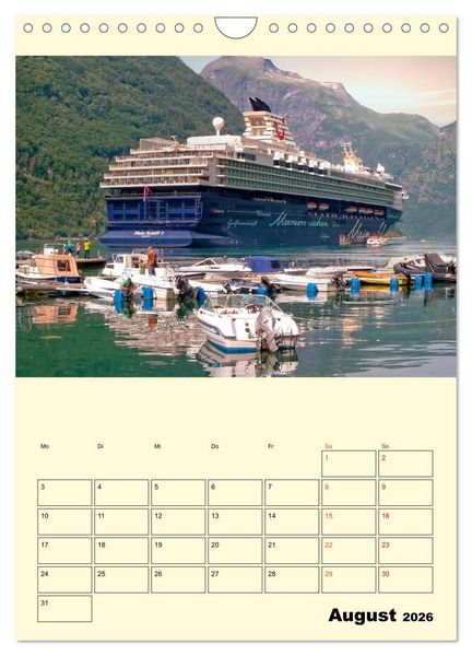 Produktbild: Kreuzfahrtschiffe - die Welt ist dein Ziel (Wandkalender 2026 DIN A4 hoch), CALVENDO Monatskalender
