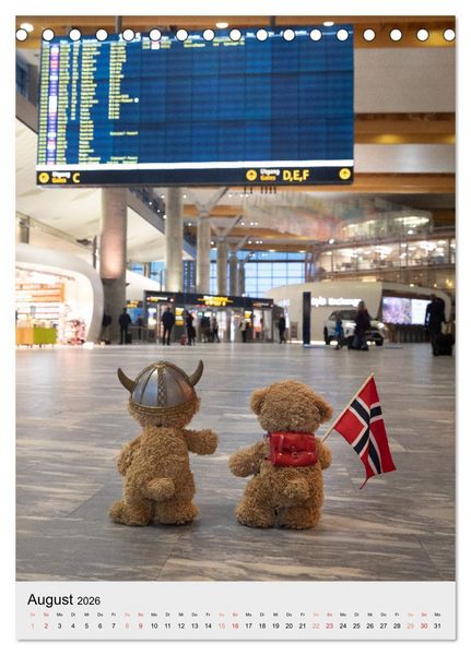 Produktbild: Travelling Teddy liebt es Bunt (Tischkalender 2026 DIN A5 hoch), CALVENDO Monatskalender