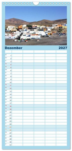 Produktbild: Familienplaner 2027 - Fuerteventura mit 5 Spalten (Wandkalender, 21 x 45 cm) CALVENDO