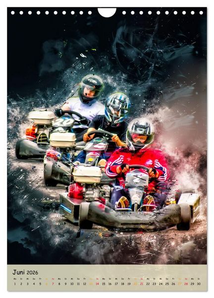 Produktbild: Gokart spektakul&auml;r (Wandkalender 2026 DIN A4 hoch), CALVENDO Monatskalender