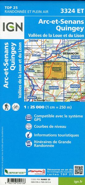 Produktbild: Arc-et-Senans. Quingey. Vall&eacute;es de la Loue et du Lison