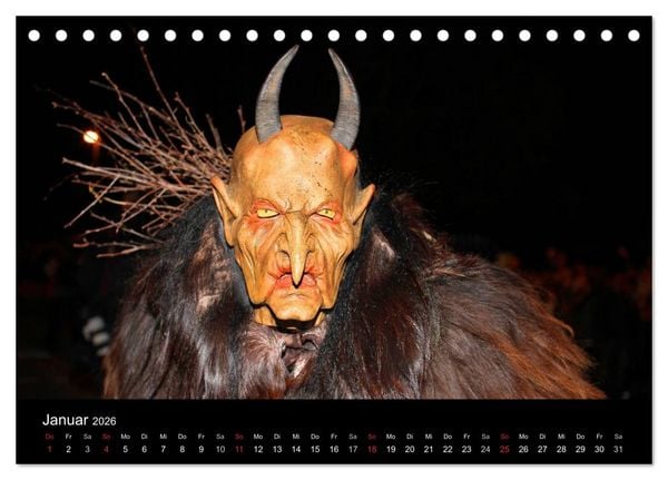 Produktbild: Perchten 2026 (Tischkalender 2026 DIN A5 quer), CALVENDO Monatskalender
