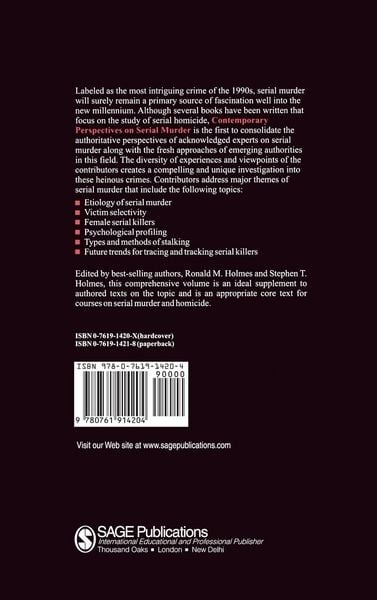 Produktbild: Contemporary Perspectives on Serial Murder