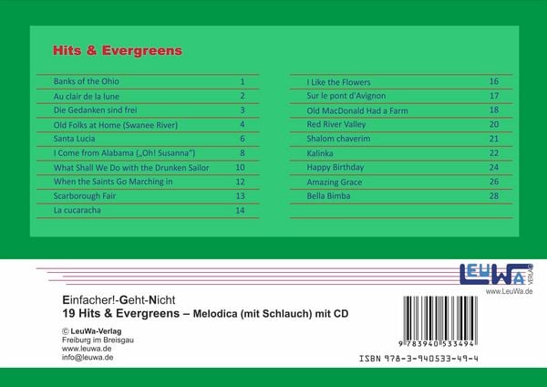 Produktbild: Einfacher!-Geht-Nicht: 19 Hits & Evergreens &ndash; f&uuml;r MELODICA (mit Schlauch) mit CD