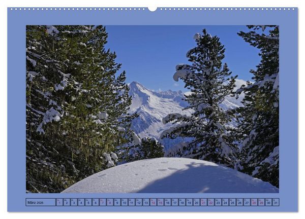 Produktbild: Winterwanderung in den Tuxer Alpen (hochwertiger Premium Wandkalender 2026 DIN A2 quer), Kunstdruck in Hochglanz