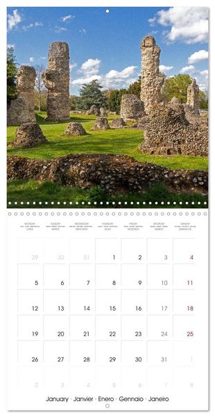 Produktbild: Bury St Edmunds - Historic town in eastern England (Wall Calendar 2026 12 &times; 12 Inch) CALVENDO 12 Month Wall Calendar