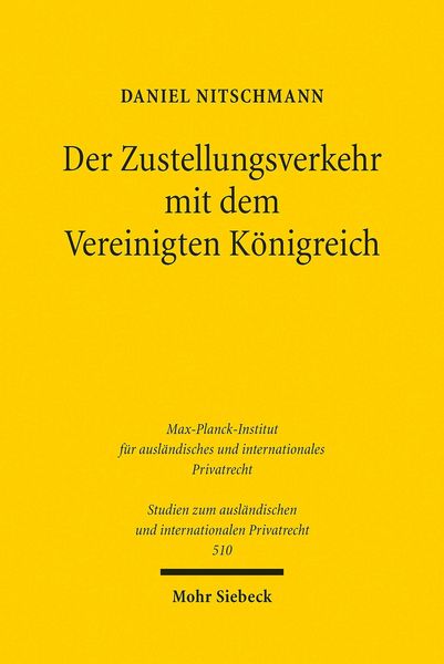 Produktbild: Der Zustellungsverkehr mit dem Vereinigten K&ouml;nigreich
