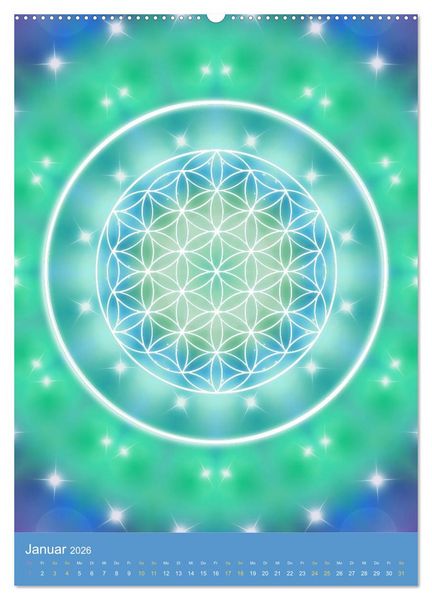 Produktbild: Blume des Lebens - Harmonie durch Symbolkraft (Wandkalender 2026 DIN A2 hoch), CALVENDO Monatskalender