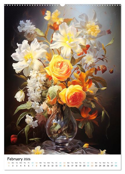 Produktbild: Blossoms & Vases (Wall Calendar 2026 DIN A2 portrait), CALVENDO 12 Month Wall Calendar