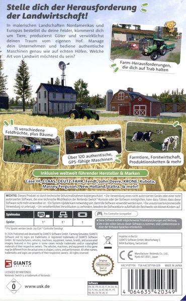 Produktbild: Landwirtschafts-Simulator 26 - Nintendo Switch Edition