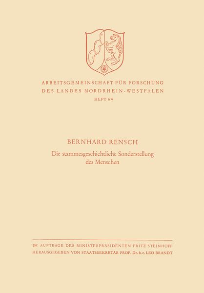Produktbild: Die stammesgeschichtliche Sonderstellung des Menschen