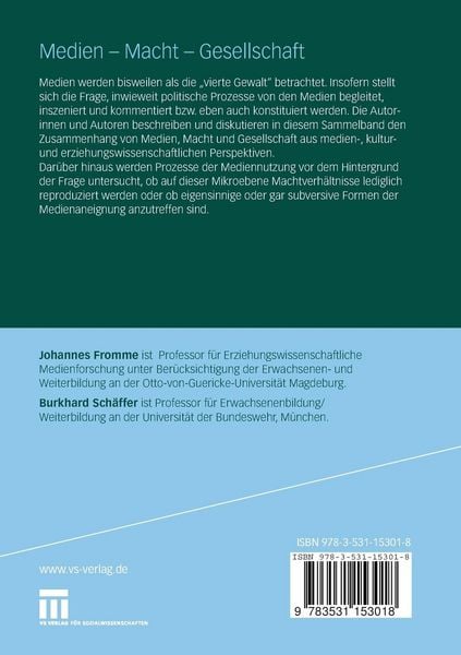 Produktbild: Medien - Macht - Gesellschaft