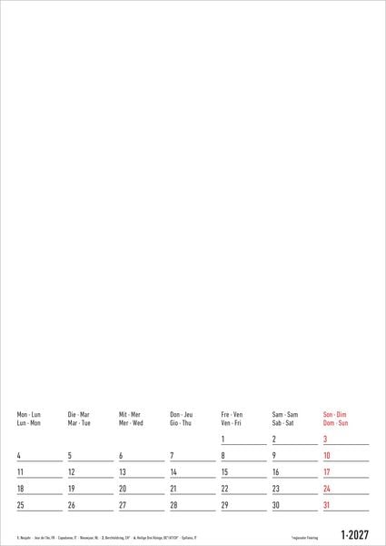 Produktbild: Kreativkalender A4 - 2 in 1 2027