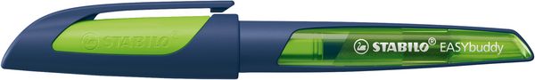 Produktbild: STABILO Schulf&uuml;ller mit Standard-Feder M -   EASYbuddy Twilight Sky in stahlblau/limette - Schreibfarbe blau (l&ouml;schbar) - Einzelstift - inkl. Patrone