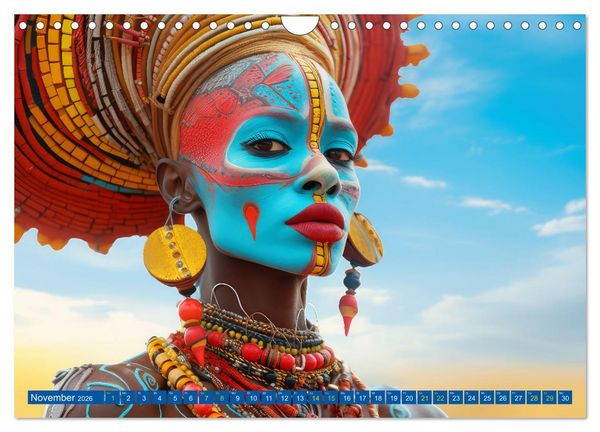 Produktbild: Surrealistische Bilder - Inspiriert von den Massai (Wandkalender 2026 DIN A4 quer), CALVENDO Monatskalender