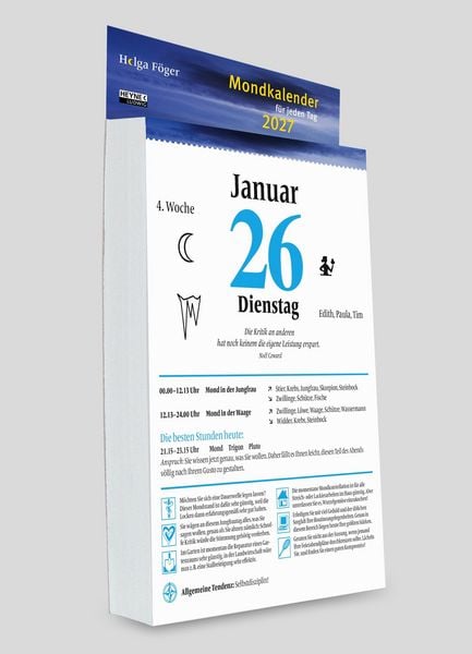 Produktbild: Mondkalender f&uuml;r jeden Tag 2027