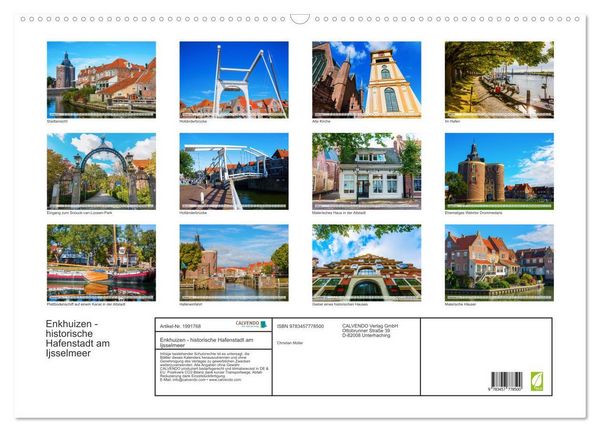 Produktbild: Enkhuizen - historische Hafenstadt am Ijsselmeer (Wandkalender 2026 DIN A2 quer), CALVENDO Monatskalender
