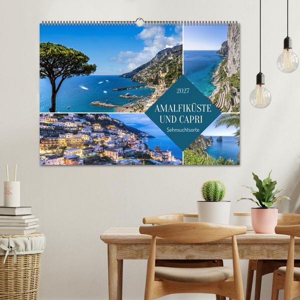 Produktbild: Amalfik&uuml;ste und Capri - Sehnsuchtsorte (Wandkalender 2027 DIN A2 quer), CALVENDO Monatskalender