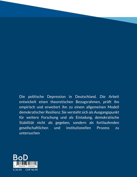 Produktbild: Die politische Depression in Deutschland