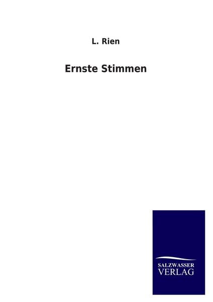 Produktbild: Ernste Stimmen