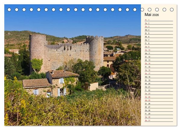 Produktbild: Katharerburgen - Entdeckungen im Pays Cathare (Tischkalender 2026 DIN A5 quer), CALVENDO Monatskalender