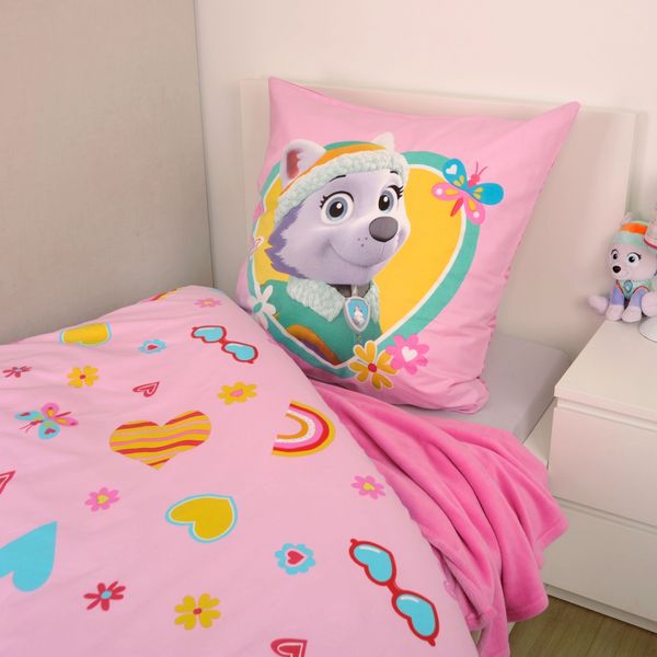 Produktbild: Klaus Hering 4432487050 - Paw Patrol Bettw&auml;sche, Paw Patrol Girls Glow in the dark, 80x80+135x200 cm