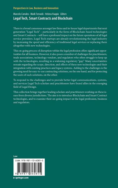 Produktbild: Legal Tech, Smart Contracts and Blockchain