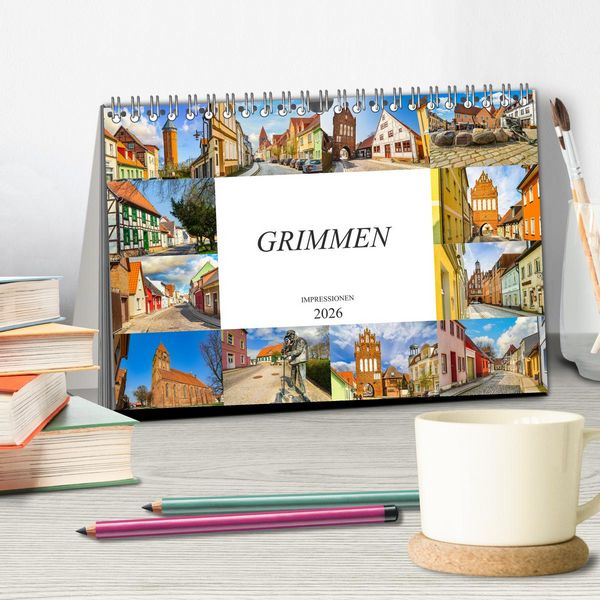 Produktbild: Grimmen Impressionen (Tischkalender 2026 DIN A5 quer), CALVENDO Monatskalender