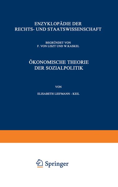 Produktbild: &Ouml;konomische Theorie der Sozialpolitik