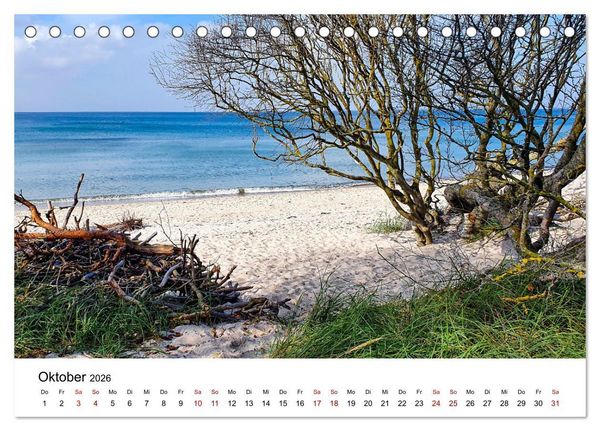Produktbild: Fischland-Dar&szlig;-Zingst - Traumhafte Ostseelandschaften (Tischkalender 2026 DIN A5 quer), CALVENDO Monatskalender