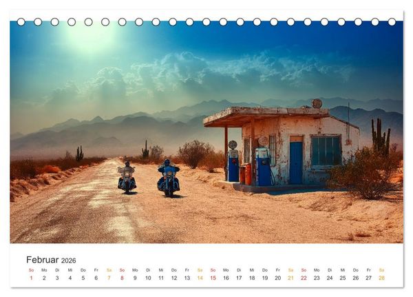 Produktbild: Zeitreise auf Asphalt (Tischkalender 2026 DIN A5 quer), CALVENDO Monatskalender