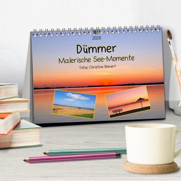 Produktbild: D&uuml;mmer, Malerische See-Momente (Tischkalender 2026 DIN A5 quer), CALVENDO Monatskalender