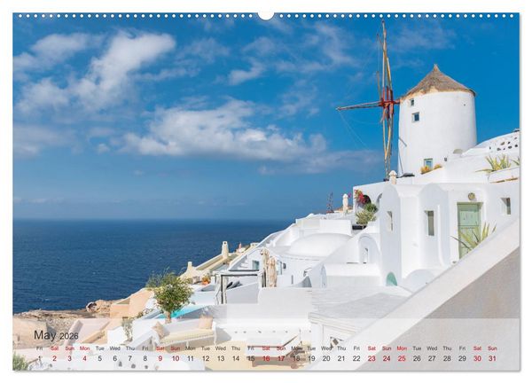 Produktbild: Whispers of Santorini (High Quality Premium Wall Calendar 2026 DIN A2 landscape),CALVENDO 12 Month Wall Calendar