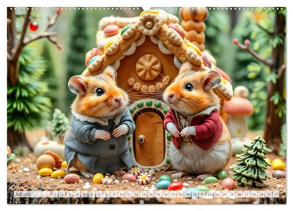 Produktbild: Es war einmal ein Hamster... M&auml;rchenhafte Abenteuer auf vier Pf&ouml;tchen (Wandkalender 2026 DIN A2 quer), CALVENDO Monatskalender