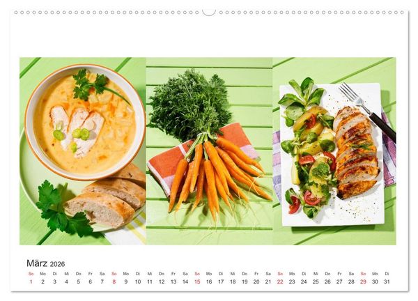 Produktbild: K&ouml;stlichkeiten aus der K&uuml;che (hochwertiger Premium Wandkalender 2026 DIN A2 quer), Kunstdruck in Hochglanz