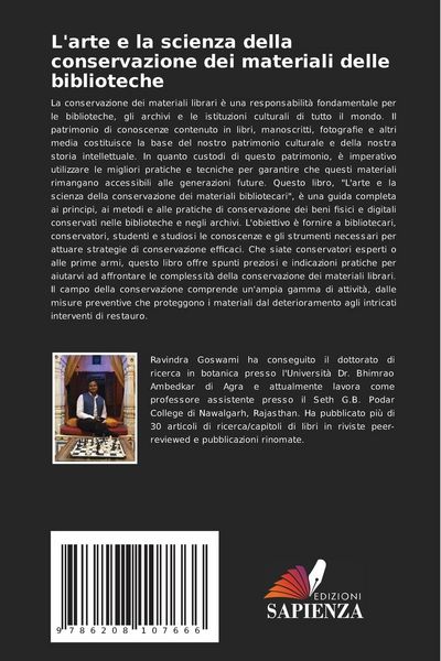 Produktbild: L'arte e la scienza della conservazione dei materiali delle biblioteche