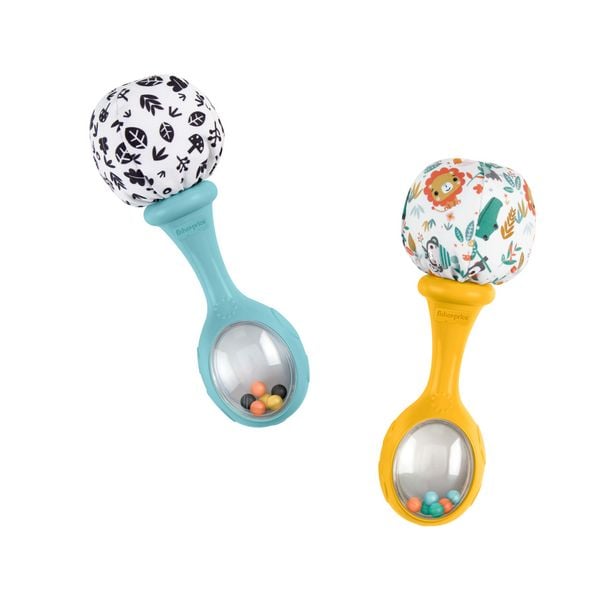 Produktbild: Fisher-Price Babys Rumba-Rasseln Spielzeug, 2er-Set f&uuml;r Babys ab 3 Monaten, ko