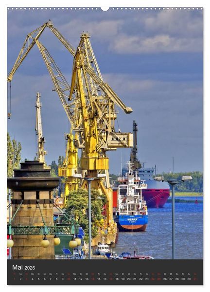 Produktbild: Stettin Szczecin (hochwertiger Premium Wandkalender 2026 DIN A2 hoch), Kunstdruck in Hochglanz